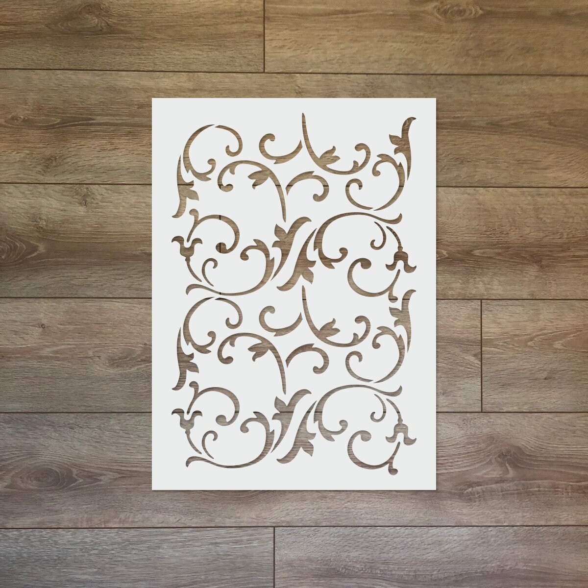 Floral elements Reusable Plastic Stencil