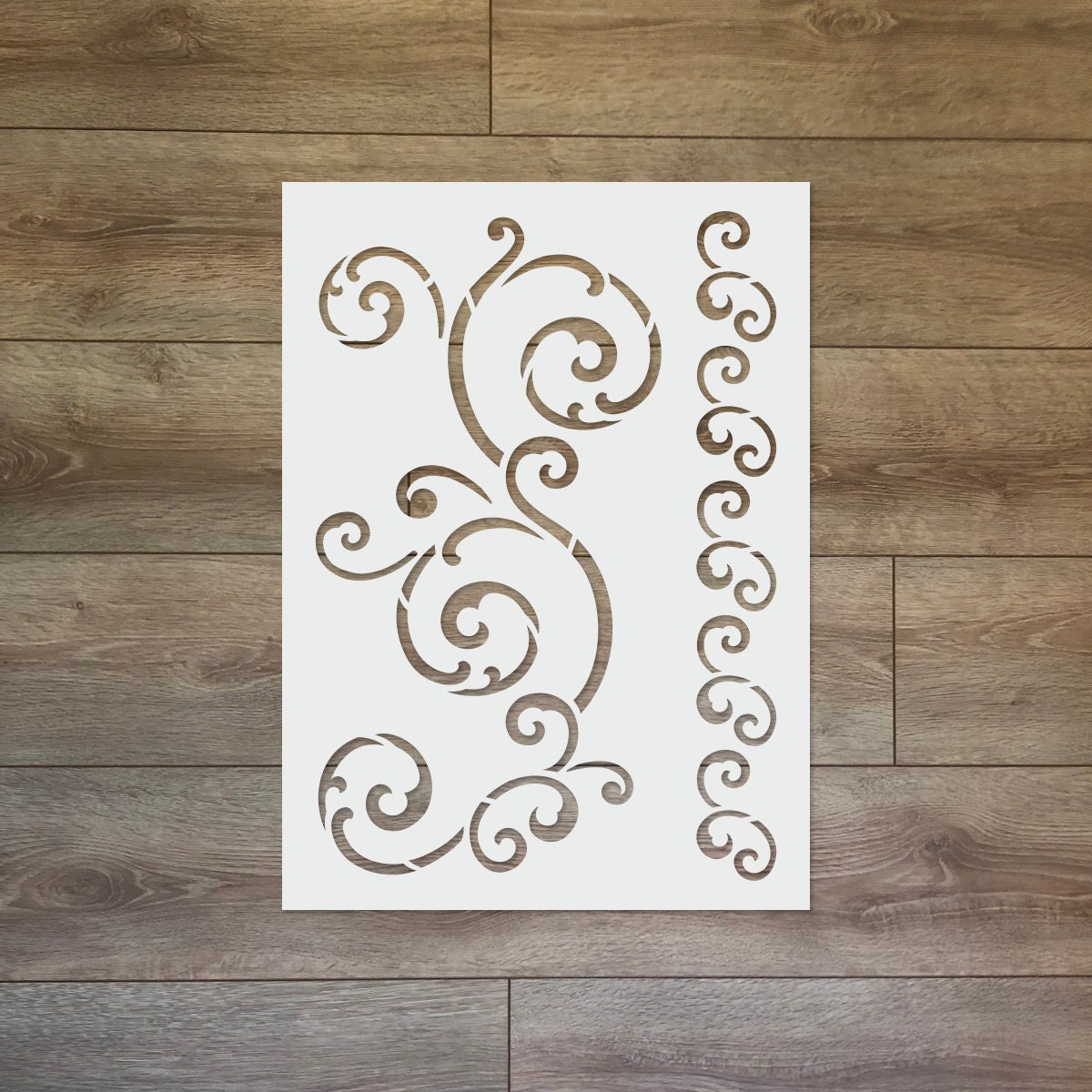 Floral elements Reusable Plastic Stencil