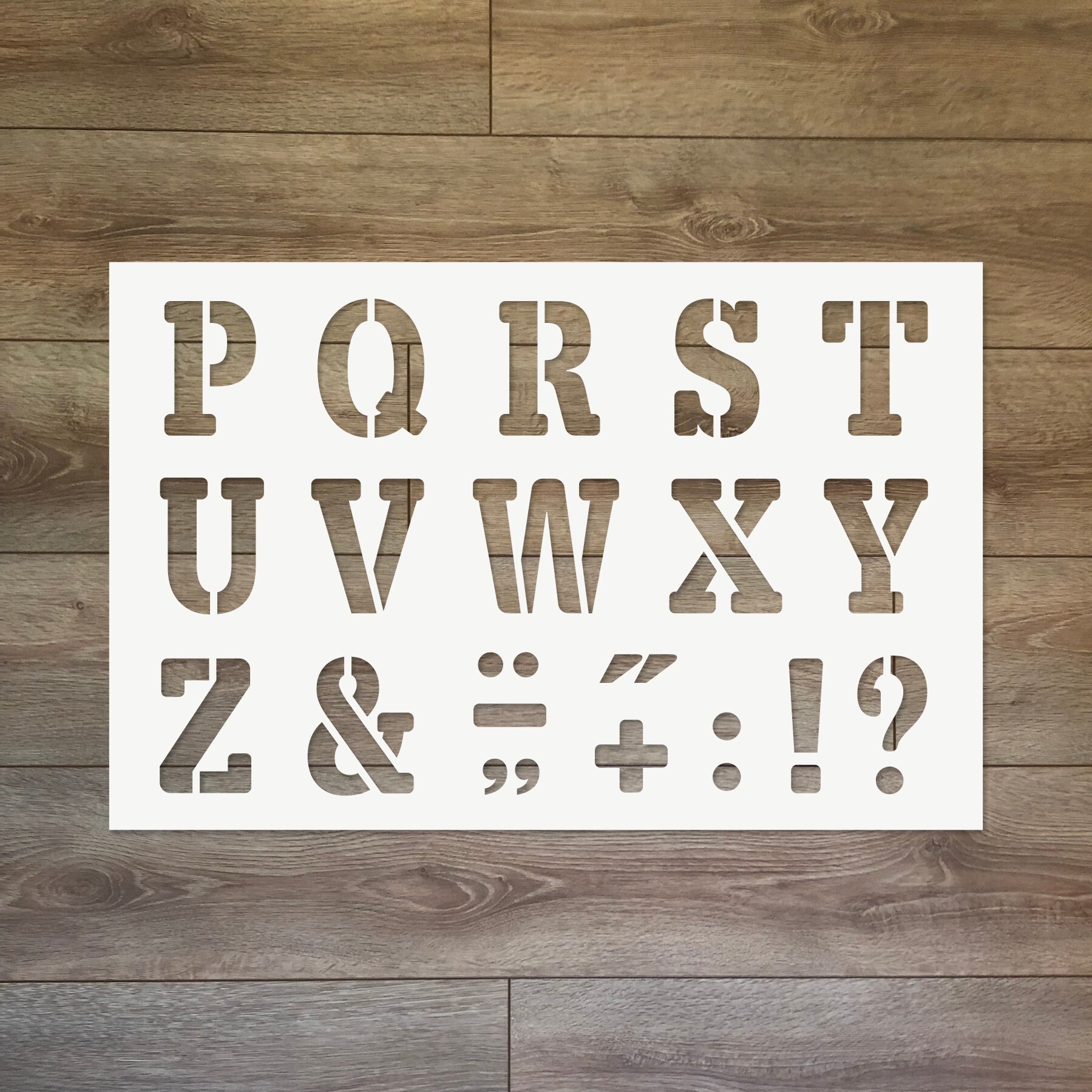 Alphabet Reusable Plastic Stencil - Image 2