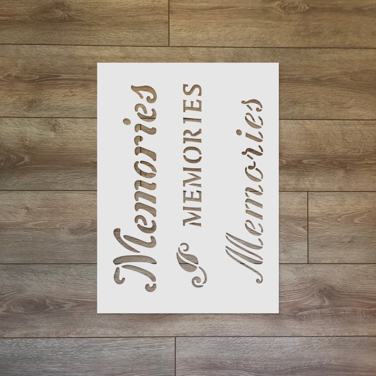 Memories Reusable Plastic Stencil