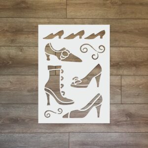 Shoes Reusable Plastic Stencil