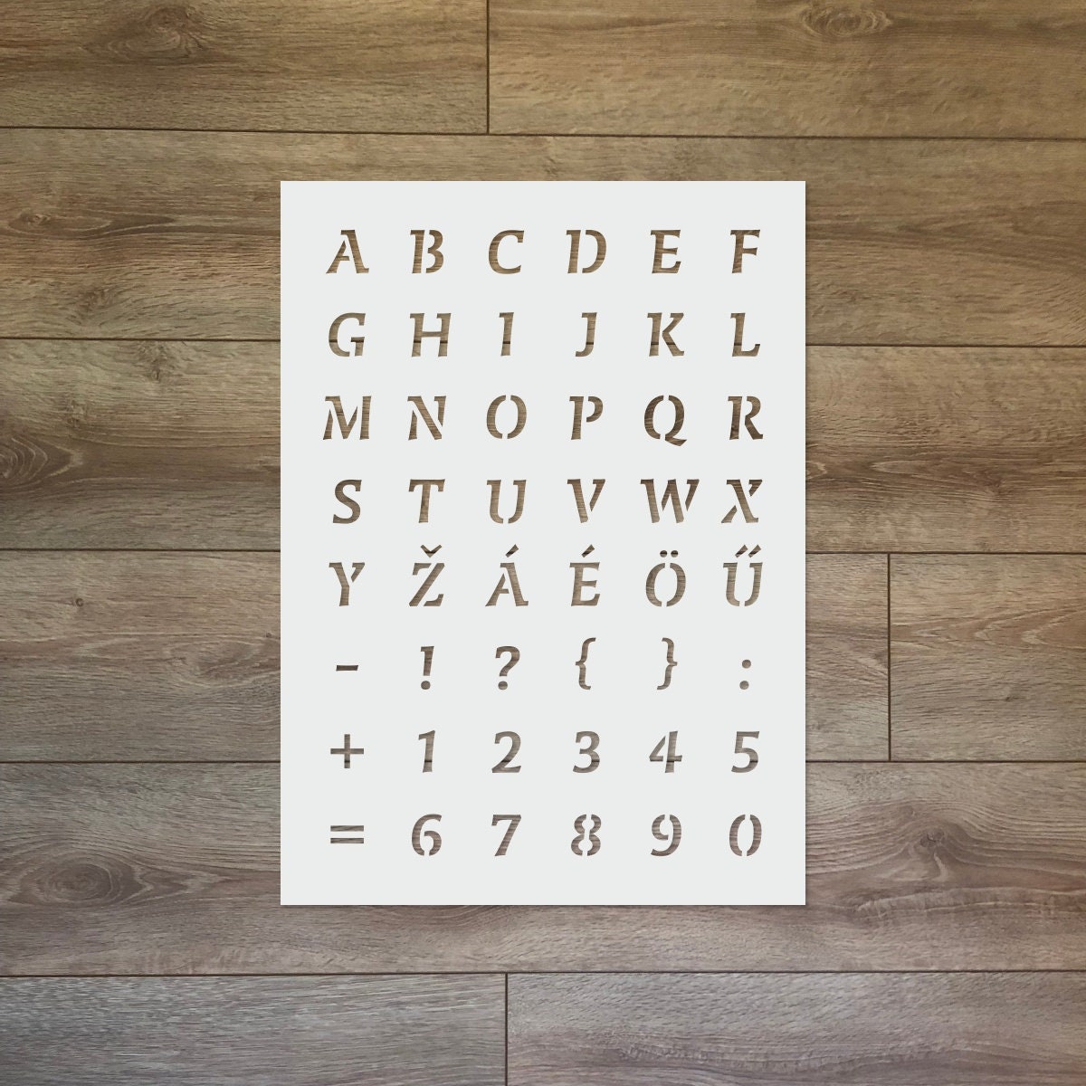 Alphabet Reusable Plastic Stencil