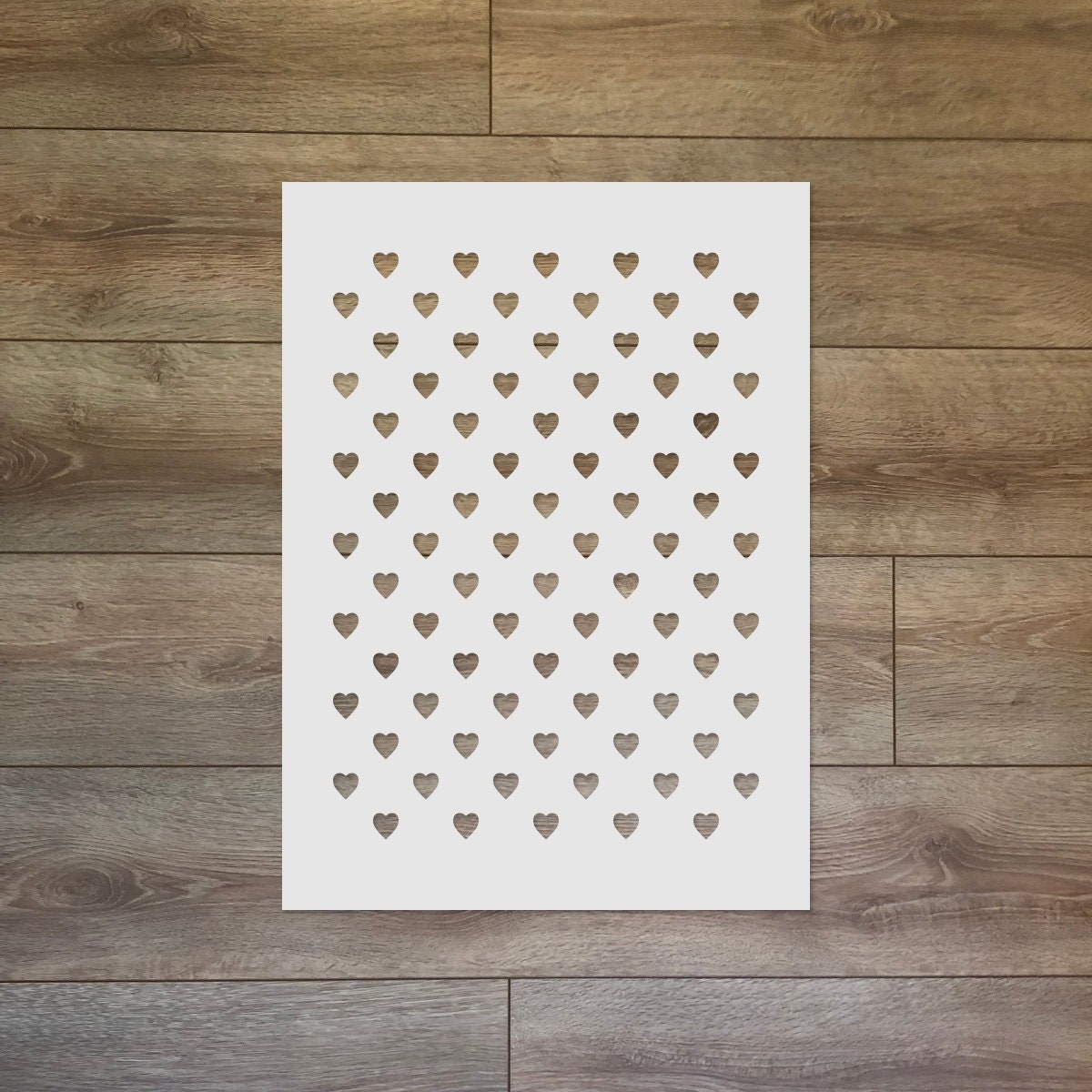 Small Hearts - Love / Valentine's Day Reusable Plastic Stencil