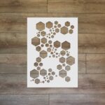 Super Hexagon Honeycomb Reusable Plastic Stencil