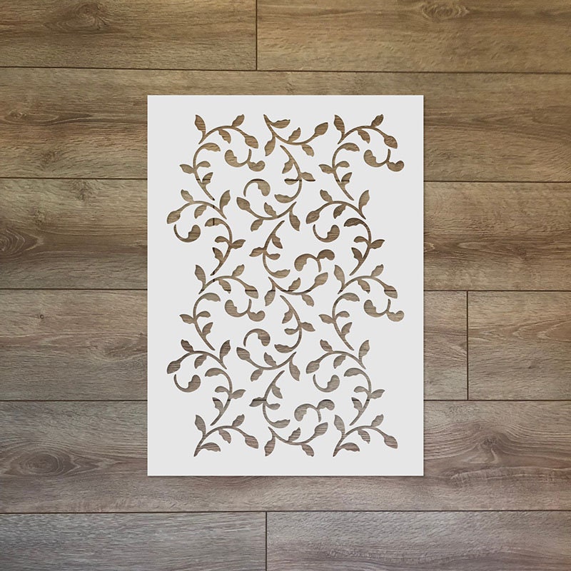 Floral elements Reusable Plastic Stencil