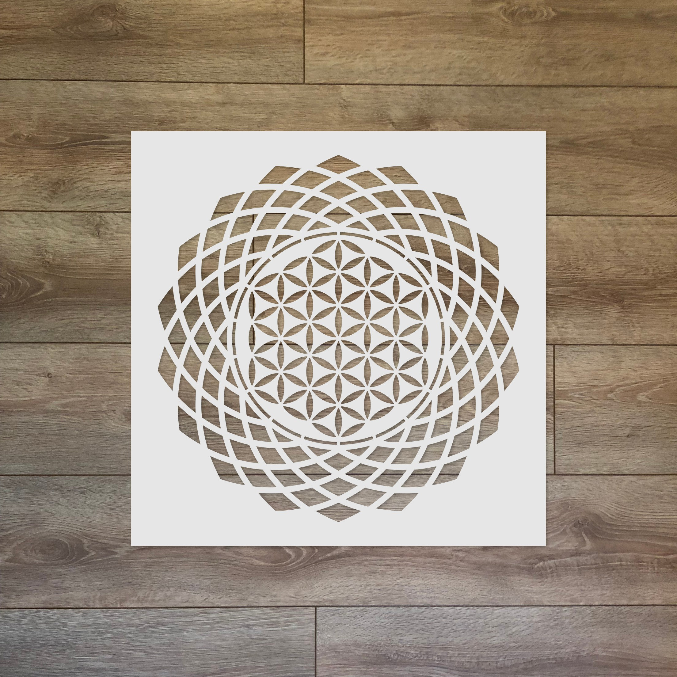 The Flower of Life Torus - Sacred Geometry Reusable Plastic Stencil