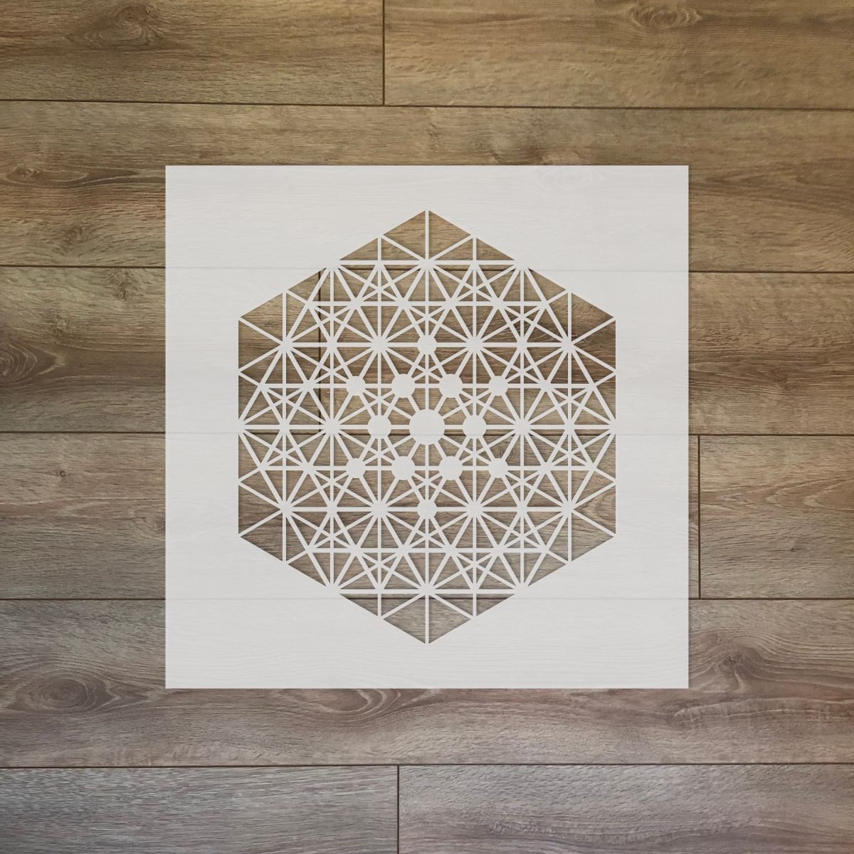 Hexagon Mandala - Sacred Geometry Reusable Plastic Stencil